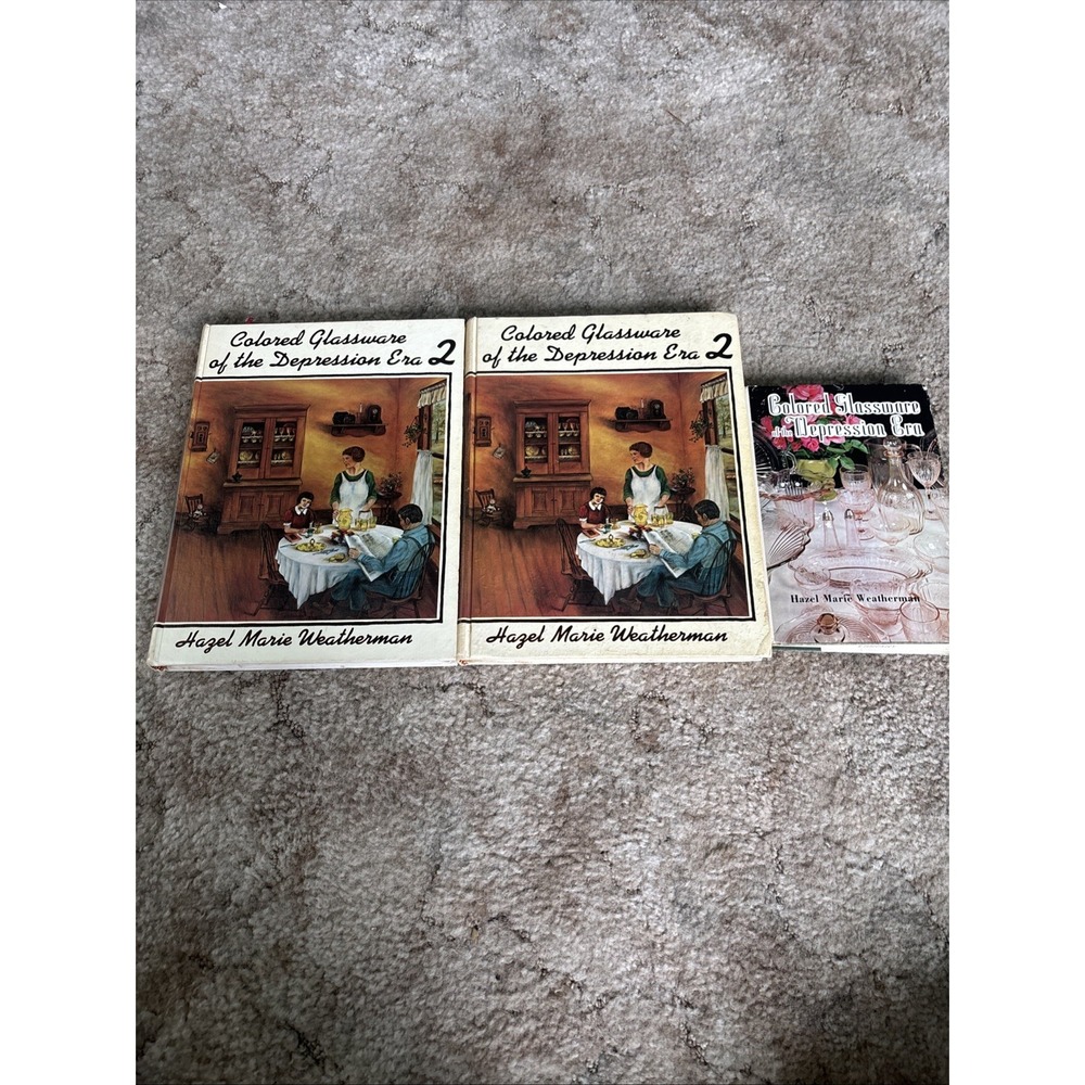 Hazel Marie Weatherman Colored Glassware Books OS Multi Good Signed Lot of 3